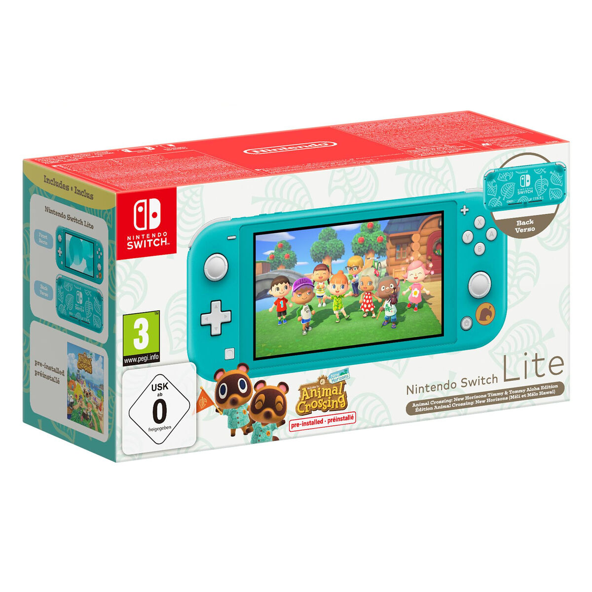 Nintendo Switch Lite + Animal Crossing Nintendo Turchese