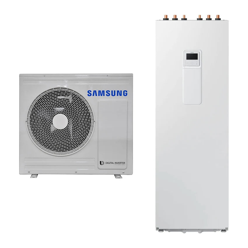 Samsung EHS MONO R32 Sistema integrato composto da pompa di calore Inverter 5 kW e sistema ClimateHub 200 litri per riscaldamento, raffrescamento e produzione ACS