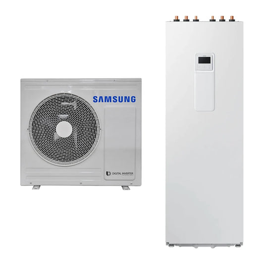 Samsung EHS MONO R32 Sistema integrato composto da pompa di calore Inverter 5 kW e sistema ClimateHub 200 litri per riscaldamento, raffrescamento e produzione ACS