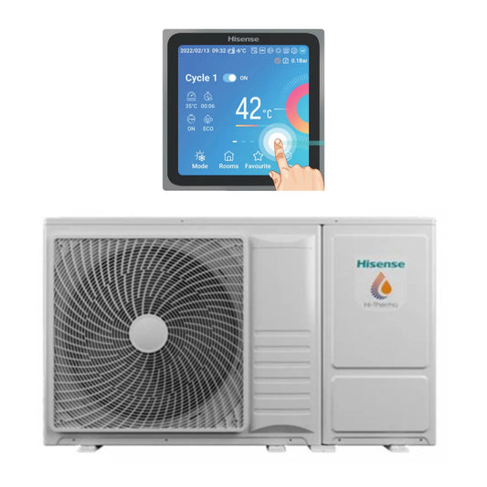 Pompa Di Calore Reversibile Monoblocco Hisense Hi-Terma Ahz-044hcds1 R-32 Wi-Fi Optional Con Comando Incluso