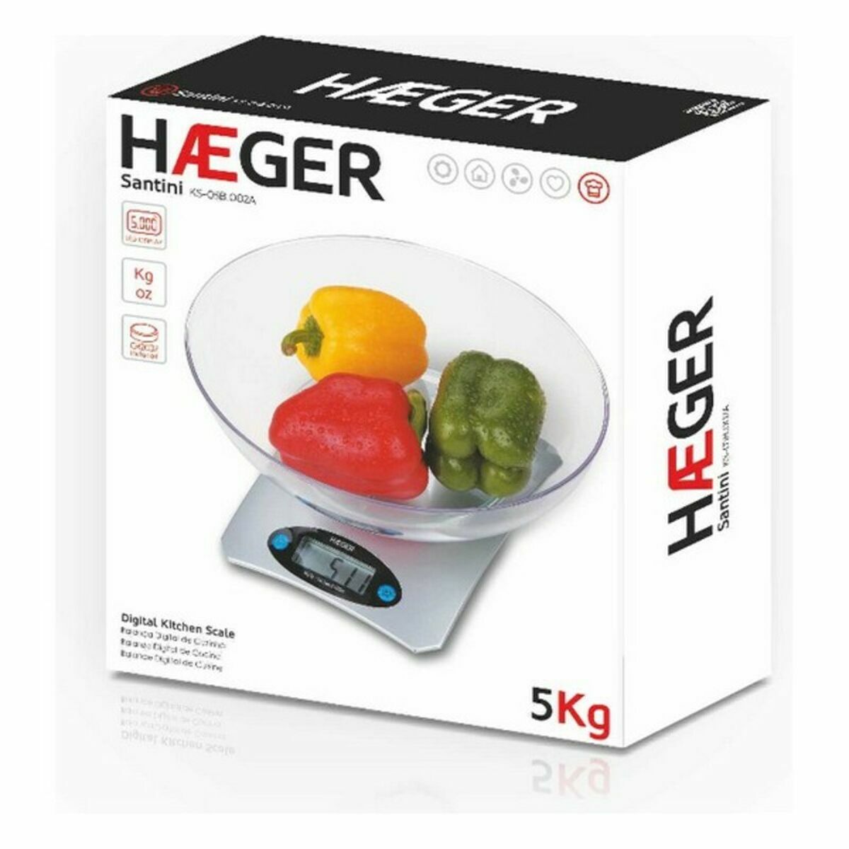 Acquistare Bilancia da Cucina Haeger KS-05B.002B 5 kg Nero