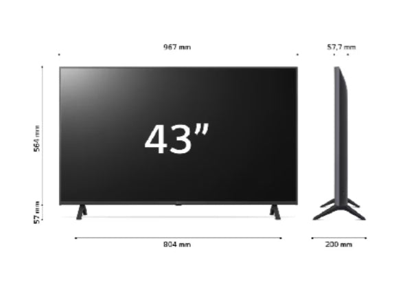 LG UHD 43'' SERIE UR78 43UR781, TV 4K, 3 HDMI, SMART TV 2023