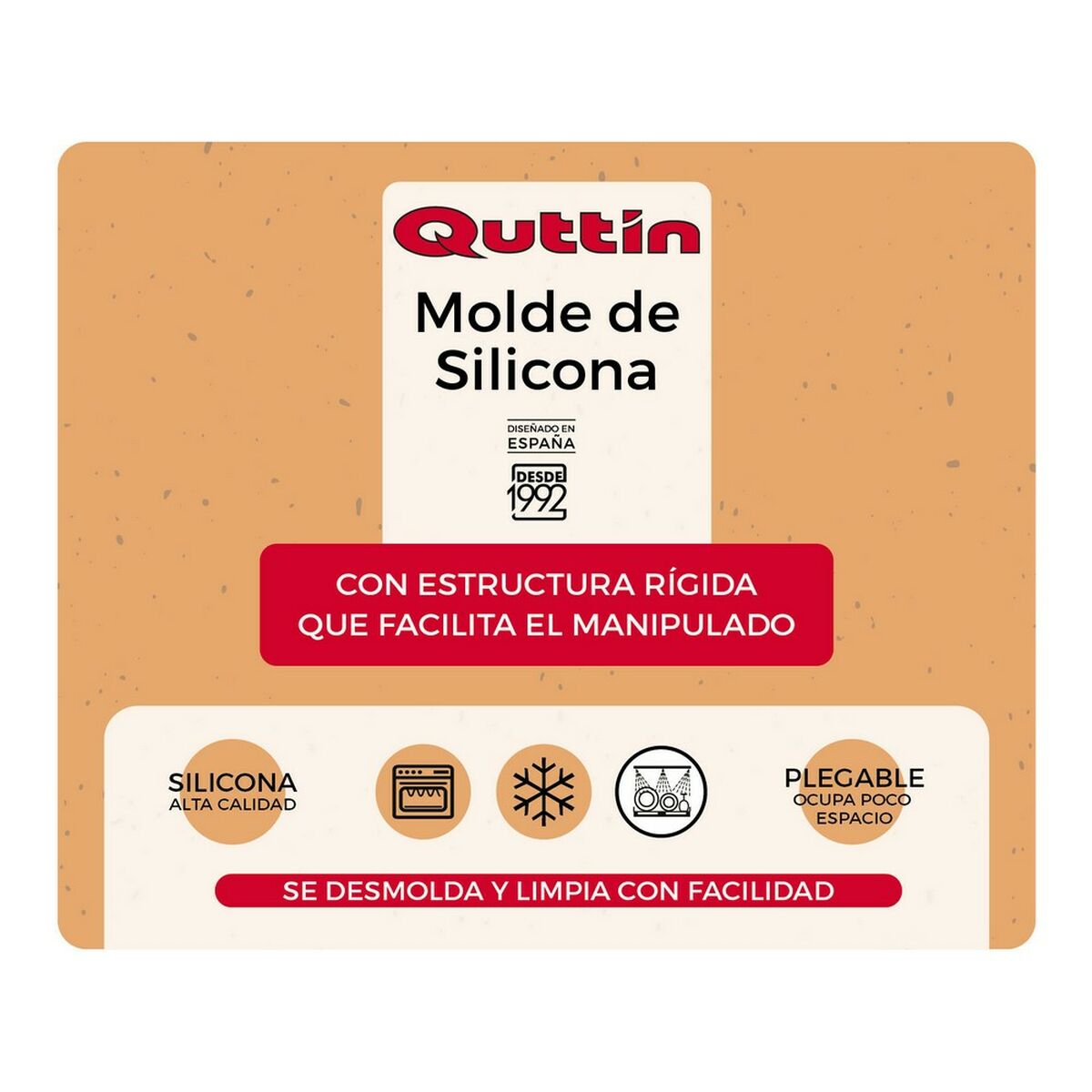 Stampo da Forno Quttin Silicone Rigido (27,6 x 24,2 x 5,3 cm)