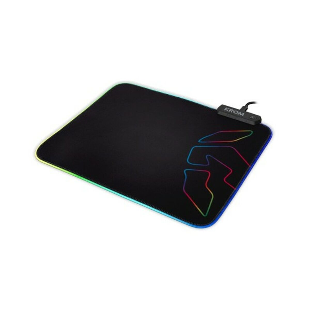 Tappetino Gaming con Illuminazione LED Krom Knout RGB RGB (32 x 27 x 0,3 cm) Nero