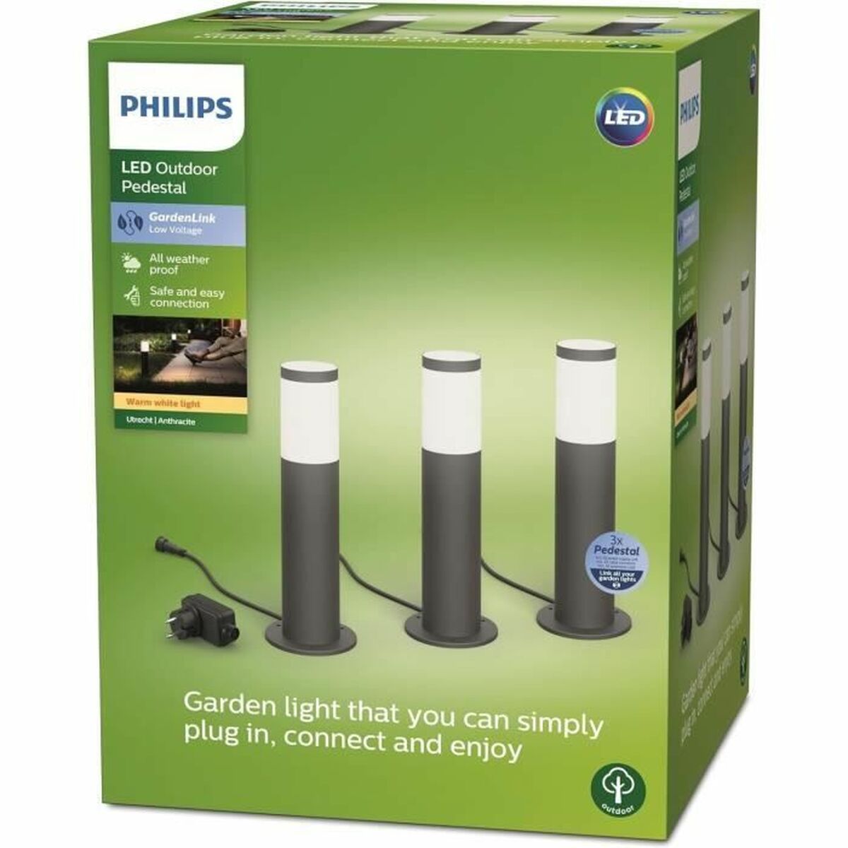Lampada Philips Grigio 220-240 V Bianco Caldo 600 lm
