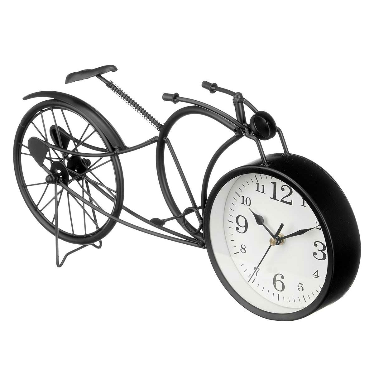 Orologio da Tavolo Bicicletta Nero Metallo 40 x 19,5 x 7 cm (4 Unità)